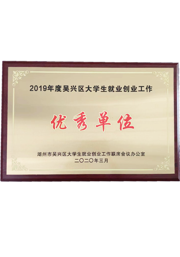 2019年度吴兴区大学生就业创业工作优秀单位